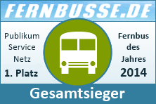 Fernbus des Jahres 2014 Gesamtsieger: DeinBus.de