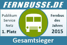 Fernbus des Jahres 2015 Gesamtsieger: DeinBus.de