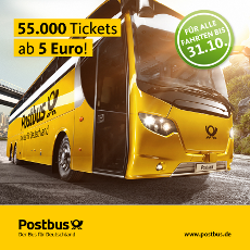 Postbus Spezial: 55.000 Spartickets ab 5 Euro auf allen Linien – gültig bis 31. Oktober 2016