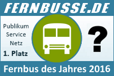 Wahl zum Fernbus des Jahres 2016: Bewertung abgeben und Freifahrt gewinnen!