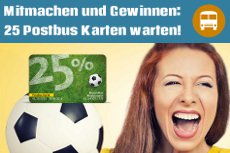 EM-Gewinnspiel von Fernbusse.de: Eine von 25 Postbus Karten gewinnen und ein Jahr lang sparen